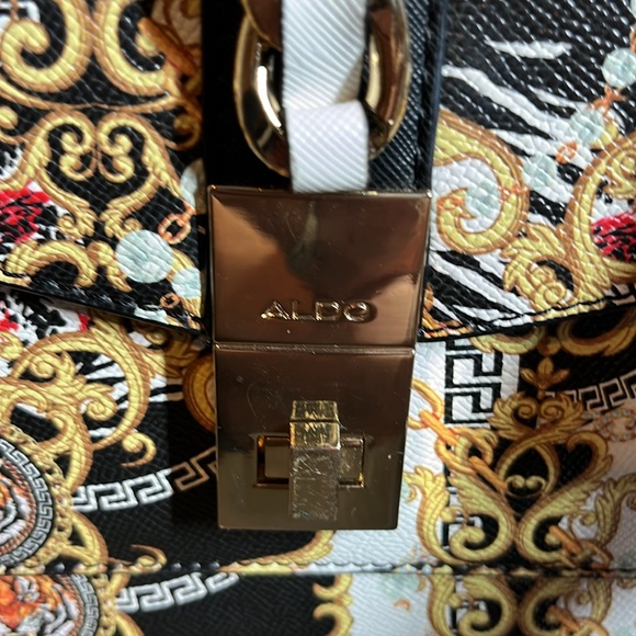 Aldo Caiillaa Baroque and Tiger Print Satchel Handbag - Picture 6 of 9